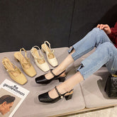 Women's Half Outer Wear Mary Jane Slingback Sandals